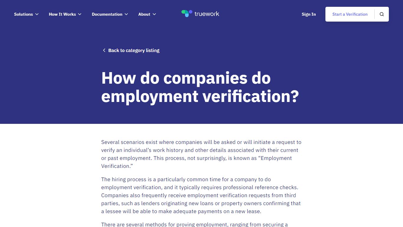 How do companies do employment verification? - Truework