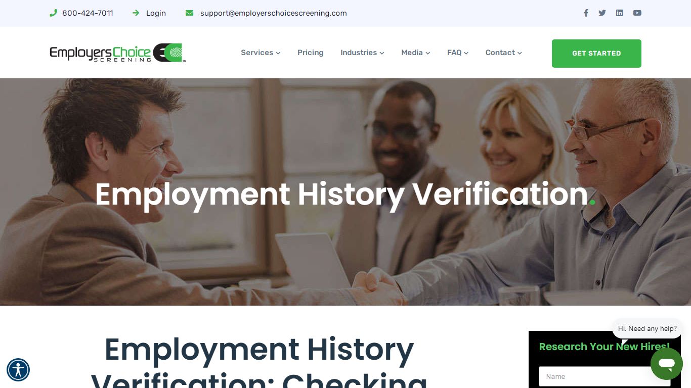 Employment History Verification – Employers Choice Screening